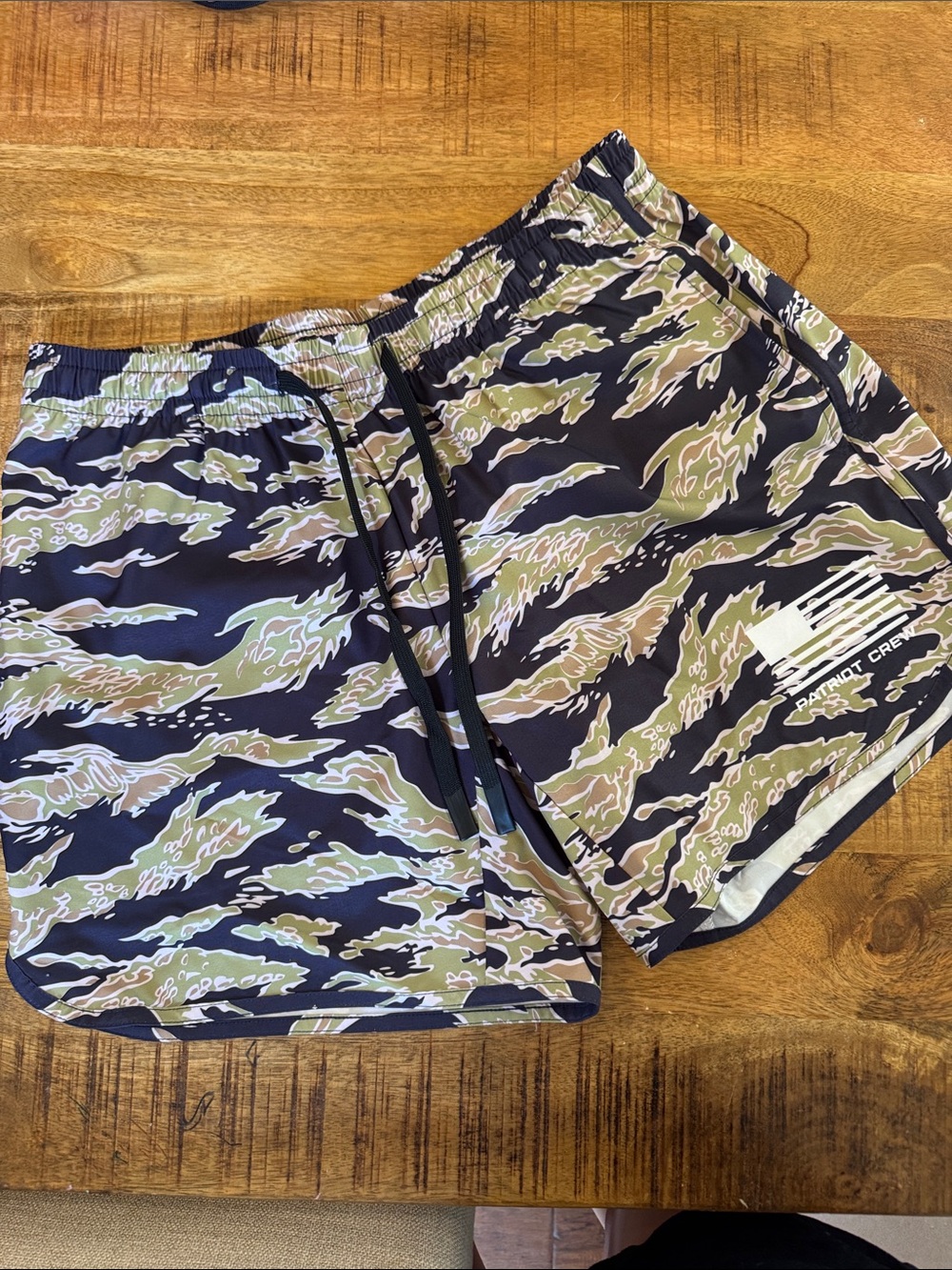 Patriot Crew Athletic shorts - Green & Black Camouflage